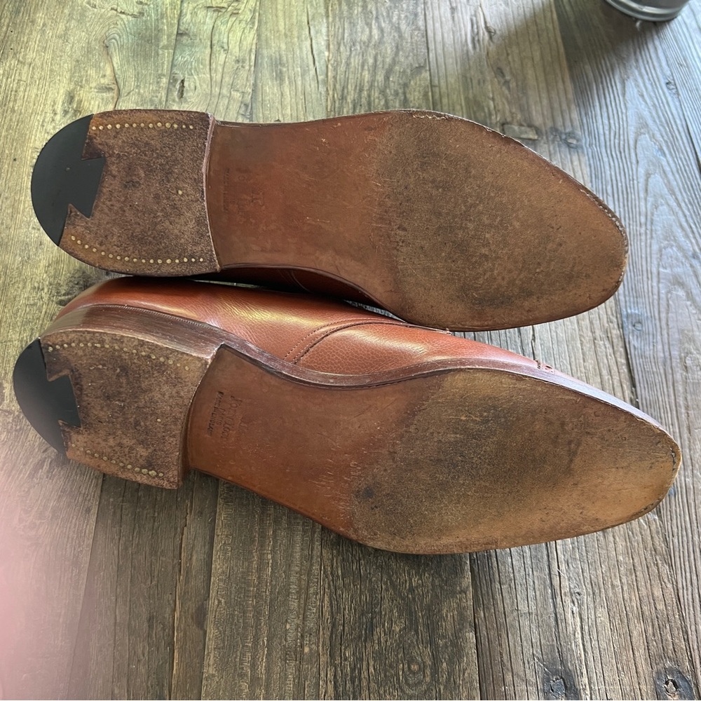 John Lobb Russel Derby Brown Leather Cap Toe Dress Shoe - Picture 7 of 12